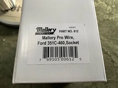 Spark Plug Wire Set Mallory 612 8mm • $55