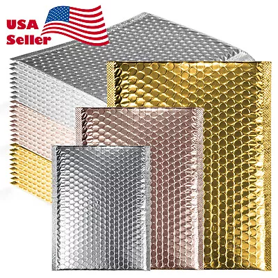 9 X12  Metallic Poly Bubble Mailers Shipping Mailing Padded Bags Envelopes • $11.99