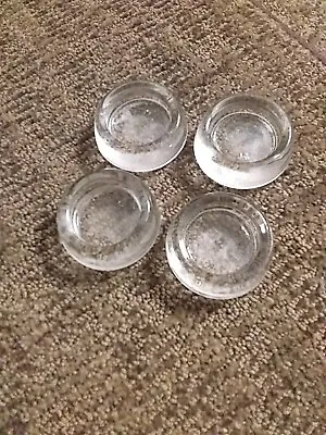 Vintage Clear Glass Hazel Atlas Furniture Floor Protectors (Set Of 4) • $8