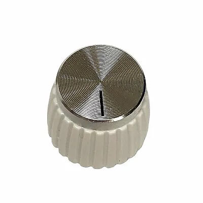 AK-MS-WS (1) Marshall Style Plastic Amp Knob White W/ Silver Top • $9