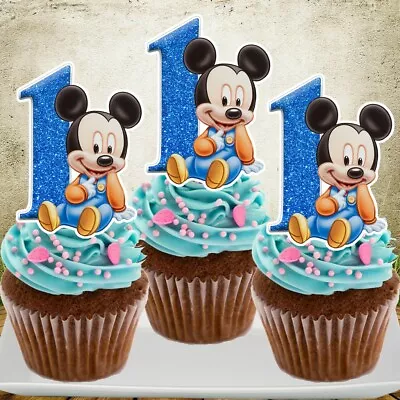 Mickey Mouse With Age Cupcake Topper (12pcs) • $7.99