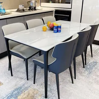 £189.91 • Buy Luxury Marble Kitchen Breakfast Table Modern Rectangular Dining Table Large Spac
