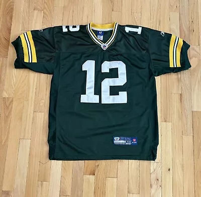 Aaron Rodgers #12 Green Bay Packers Stiched Reebok On Field Jersey Men’s Size 48 • $45