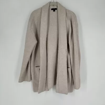 J.Crew Sweater Blazer Women’s Medium M Cream Merino Wool Jacket Minimalist Work • $35