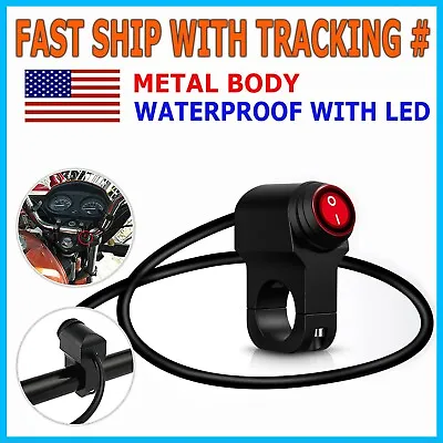 Waterproof Motorcycle Bicycle 7/8  Handlebar Headlight Fog Light ON OFF Switch • $8.95