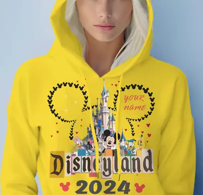 Personalised Disneyland Paris HoodieFamily Trip 2024 Mickey Minnie Gift TEE TOP • £18.99