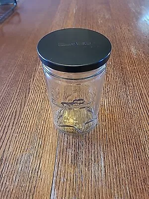 1 Vintage L&R Glass Jar & Lid Embossed Watch Cleaning Watchmaker  • $80