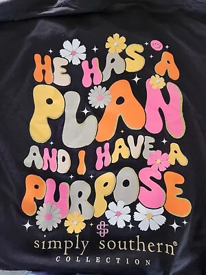 Simply Southern X-LARGE Long Sleeve  He Has A Plan  Brand NEW Closeout Design  • $16.99