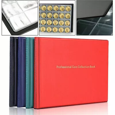 240 Coin Collection Album Money Storage Case Holder Coin Collecting Book UK • £4.49