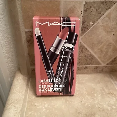 MAC Lashes To Lips Kit - Velvet Teddy 617 Black Stack Neutral - NIB - 3 Pc Kit • $22.99