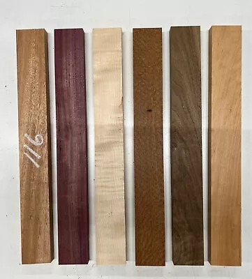 6 Pack Multi Species Thin Stock Lumber Boards | Kiln Dried | 16 X 2 X 3/4  #116 • $13.50