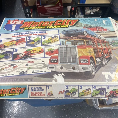 $112.50 • Buy TYCO US-1 ELECTRIC TRUCKING MOTOR CITY SET #3209 COMPLETE AND TESTED 3 Slot Cars