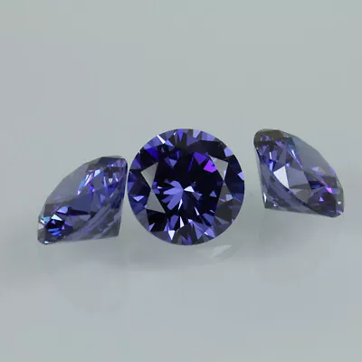 Dark Tanzanite Round Brilliant Cut Cubic Zirconia Loose Gems 5mm #32 • £4.90