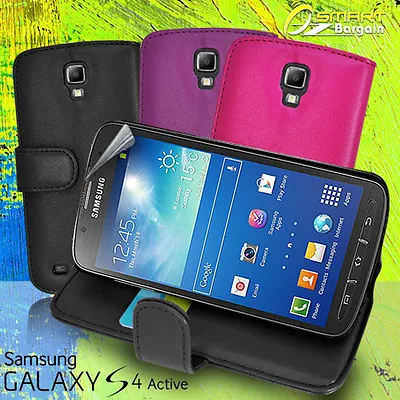 Leather Stand Wallet Flip Case Cover For Samsung Galaxy S4 Active I9295 S IV +SP • $7.70
