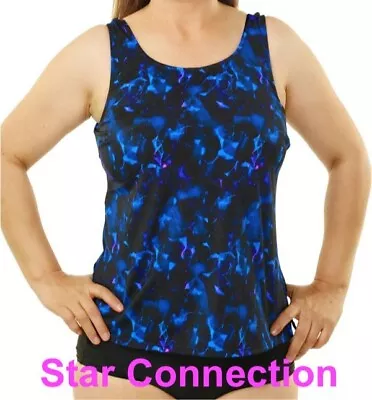Mastectomy High Neck Tankini Top By Topanga By T.H.E. Star Connection - Size 12 • $45