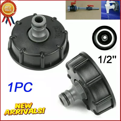 For IBC Tank Adapter Connector Tap 1/2  Hose Hoze Cap Water Tank  Bowser Fitting • £3.38