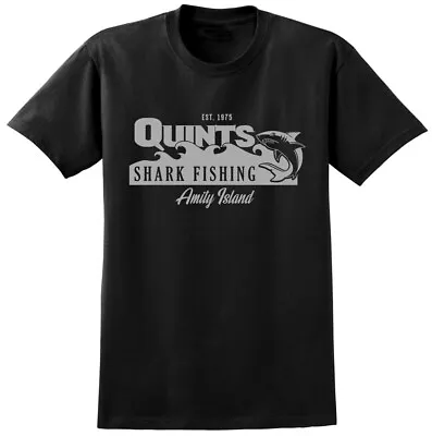 Quints Shark Fishing Jaws Inspired T-shirt - Retro 70s 80s Film Movie Fan Tee • £12.99