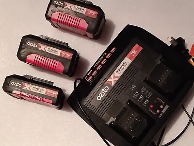 Ozito PXC 18V  3x Battery Dual Charger • $150