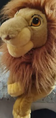 DISNEY 30  Plush ADULT SIMBA MUFASA Large LION KING Stuffed Animal Puppet Vtg • $25