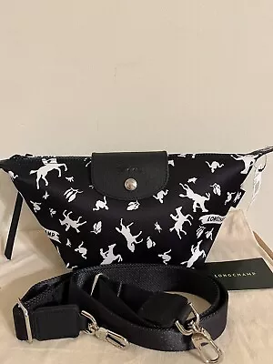 Longchamp Crossbody Bag Xs Le Pliage Collection In Black  Rare Limited ED • $225
