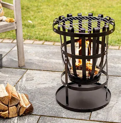 £15.99 • Buy Cast Iron Fire Pit Bowl Basket Garden Patio Camping Log Burner Outdoor Heater