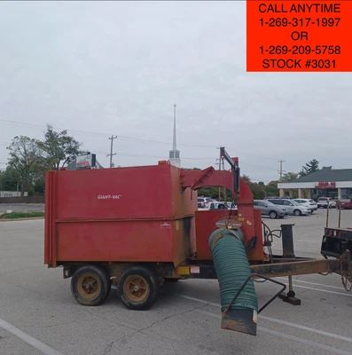 $9500 • Buy 2008 Giant-Vac Tow Behind Leaf Vacuum Trailer Mounted Gas Engine Lawn Care