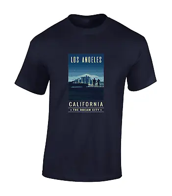 La The Dream  City Mens T Shirt Los Angeles Beach Casual Summer Holiday Top • £7.99