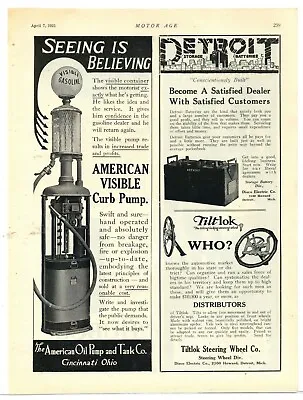 1921 American Oil Pump And Tank Co. Ad: Visible Gas Pumps - Cincinnati Ohio • $17.76