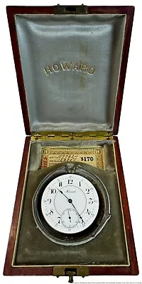 23j 16s Bar Movement Howard Running Pocket Watch W/ Original Box Circa 1911  • $44