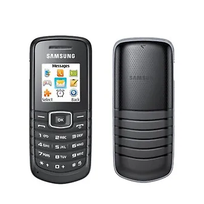 (Tesco/Giffgaff/O2 LOCKED) Retro Samsung GT E1080i Black Mobile Phone UK3POST • £14.95