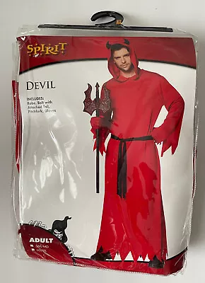 Men's Devil Costume Halloween Small/Medium Robe Belt W/Tail Pitchfork Gloves • $28