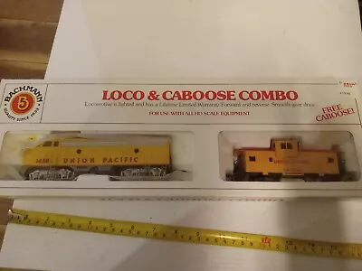 Bachmann Lighted Locomotive Union Pacific Diesel And Caboose • $39.99