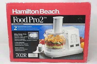 Hamilton Beach Food Pro 2 Processor 702R 7 Cup Slice Chop Knead Mix New • $39.85