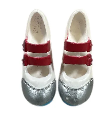 Monster High  Home Ick  Frankie Stein Replacement White Red Heels Shoes 1.5” • $9.99