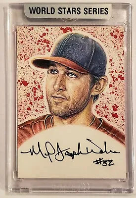 2015 World Stars Michael Wacha Auto Original Color Sketch Art By Mayumi Seto 1/1 • $129.99