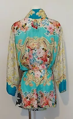 JOHNNY WAS Gorgeous Silk Kimono In A Floral Print Size L • $75