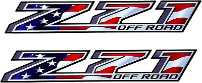 2X 2014-2017 Z71 Off Road Stickers Vinyl Decals Truck Side 1500 2500HD USA Flag • $29.11