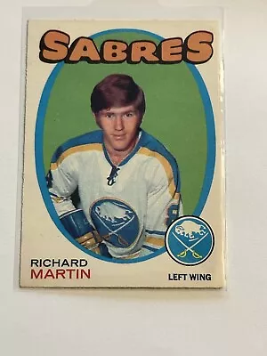 1971-72 OPC O-Pee-Chee #161 RICHARD MARTIN (rc) NM+ Buffalo Sabres *ROOKIE* • $75