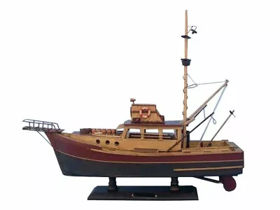 Fishing Boat Orca JAWS Movie Replica 20  Wooden Ship Assembled Nautical • $399