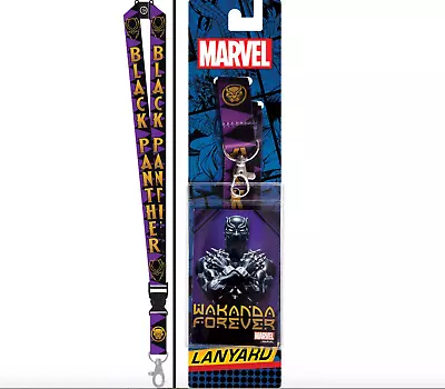 ATA Boy Marvel Black Panther Lanyard Badge Holder • $5.99