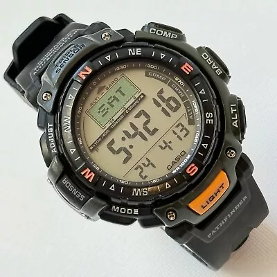 Casio Pathfinder Triple Sensor Men's Digital Watch Comp/Baro/Alt 2271 PAG-40 • $67.95