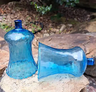 HomeCo Blue Swirl Votive Cup Candle Holder Set/2 Vintage Home Interiors • $12