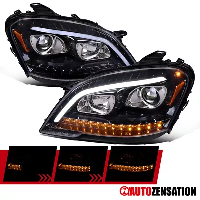 Sequential LED Fit 2009-2011 Benz W164 ML-Class Slick Black Projector Headlight • $384.99