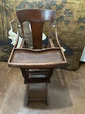 Antique Rocking/high Chair. Beautiful Piece The Grandchildren Will Look Great On • $425