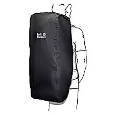 Adults Jack Wolfskin Transporter 2 In 1 8002781 Black Travel Rain Cover Bag • £12