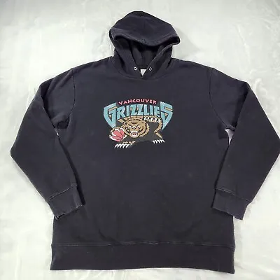 Vintage Vancouver Grizzlies Hoodie Mens Extra Large Sweater NBA Black • $58.53