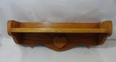 Solid Oak 23  Wall Shelf Heart  • $29.95