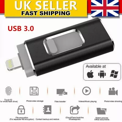 USB IFlash Drive OTG For IPhone IPad PC Photo Memory Stick 3.0 External Storage • £11.50