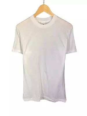 Vintage 80's Fruit Of The Loom Paper Thin White Blank Tee Size Medium • $30