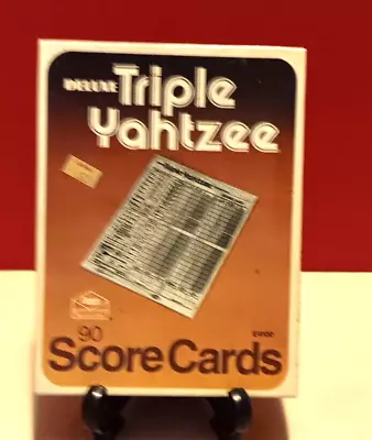 Vintage TRIPLE YAHTZEE SCORE CARDS Sheets Milton Bradley Game 1978 Original Box • $10